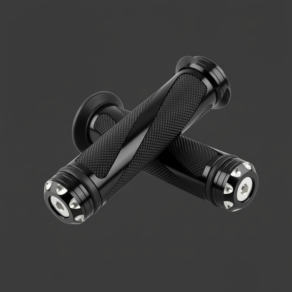 Universal Handlebar Grips - 7/8" (22mm) Aluminum & Rubber