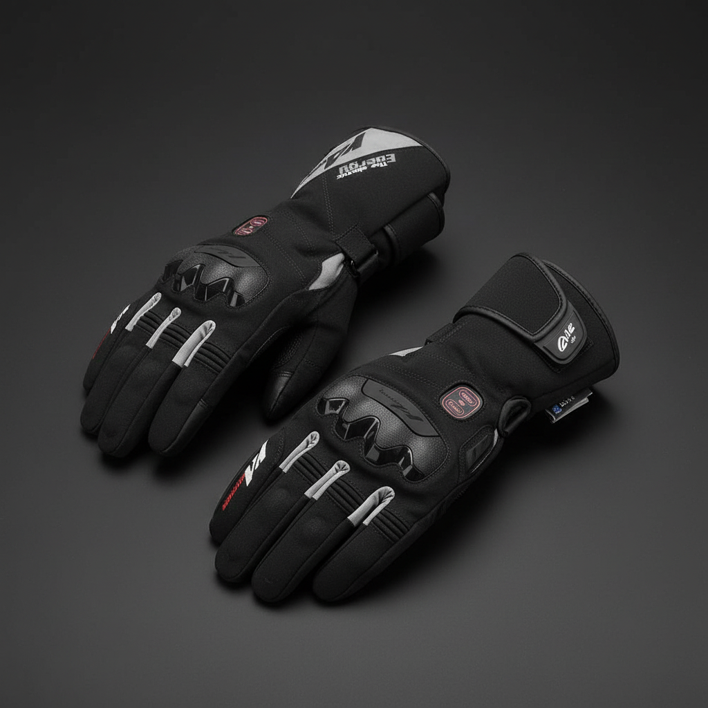 Rechargeable Heated Motorcycle Gloves - Touchscreen Winter Riding