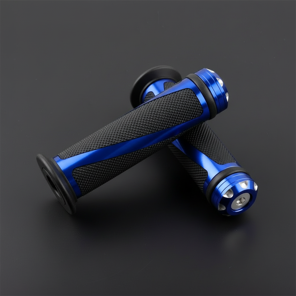 Universal Handlebar Grips - 7/8" (22mm) Aluminum & Rubber