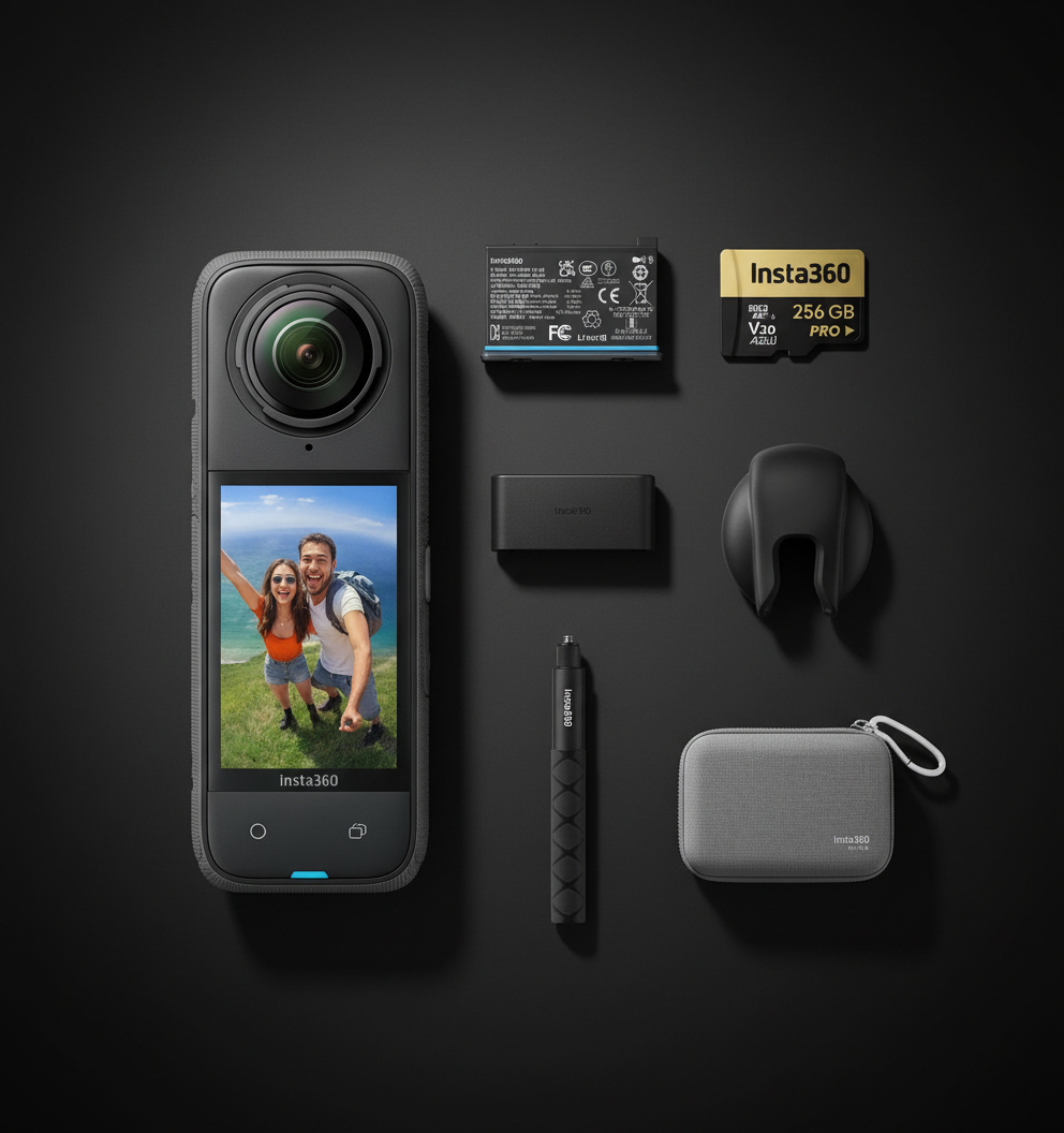 Insta360 X4 - 8K 360° Action Camera for Motorcycle POV