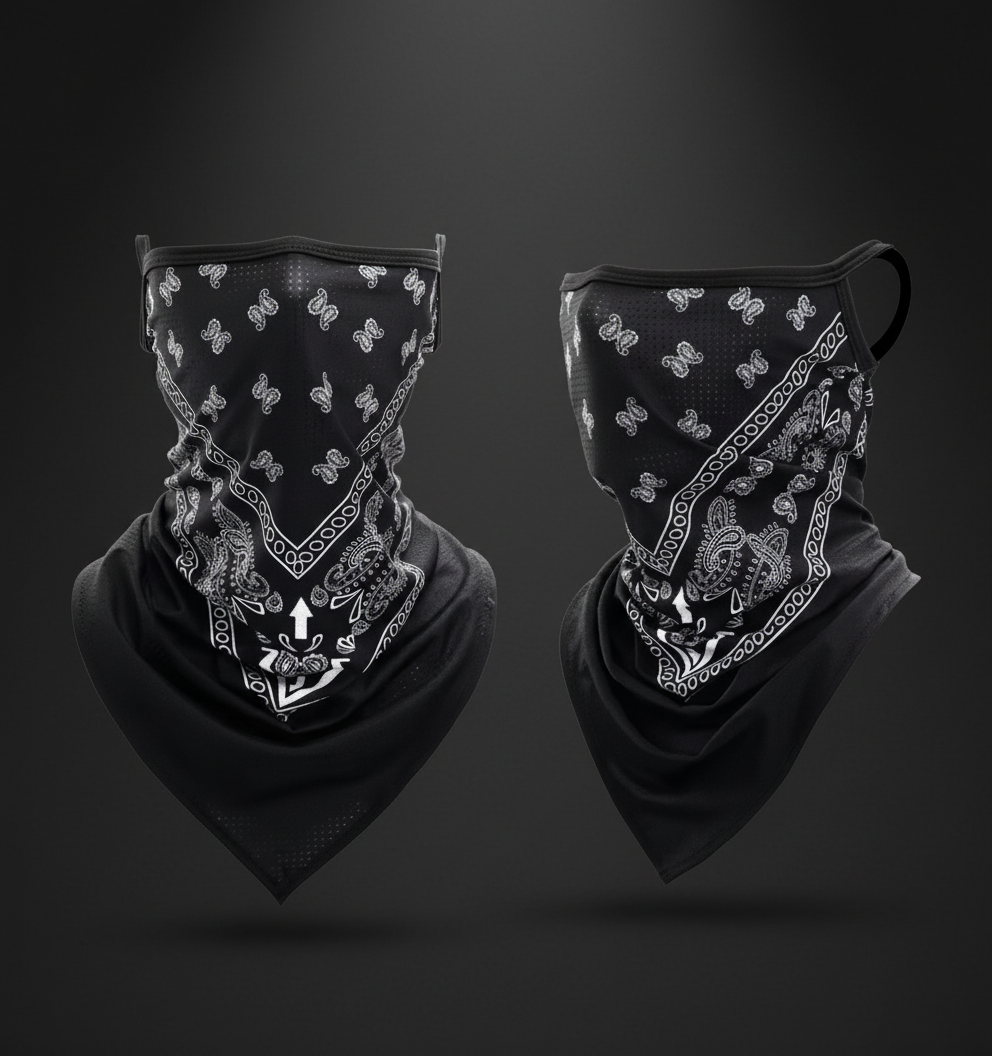 Skull Print Bandana - Quick-Dry Face Shield & Neck Gaiter