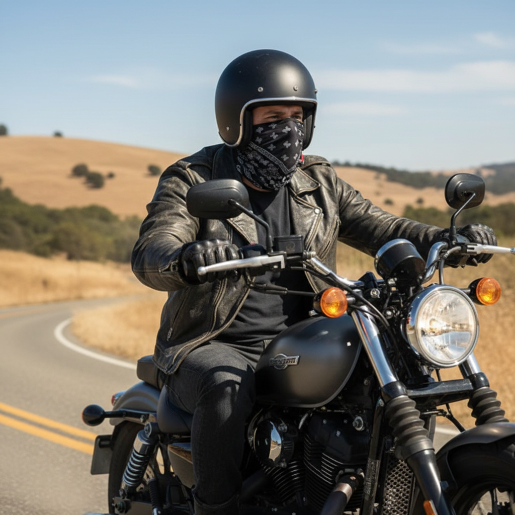 Skull Print Bandana - Quick-Dry Face Shield & Neck Gaiter