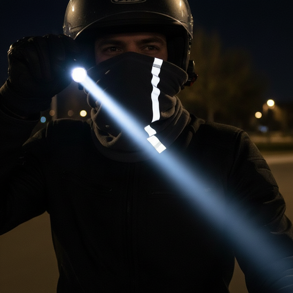 Reflective Winter Fleece Neck Gaiter - Night Riding Safety