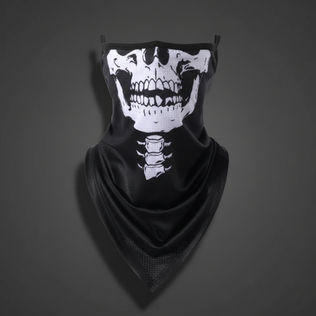 Skull Print Bandana - Quick-Dry Face Shield & Neck Gaiter