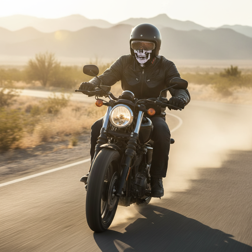 Skull Print Bandana - Quick-Dry Face Shield & Neck Gaiter